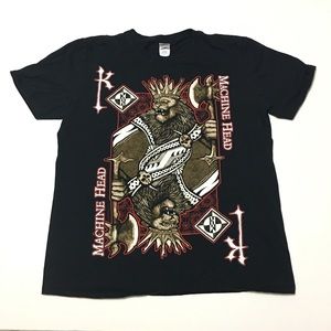 Machine Head King of Diamonds Graphic Band Tee Adult Large Black Red